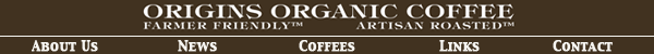 Origins Coffee Company & Navigation Bar